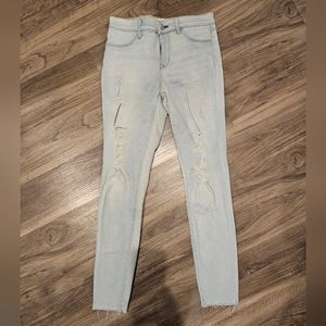 Pacsun Pale Blue Ripped Jeggings